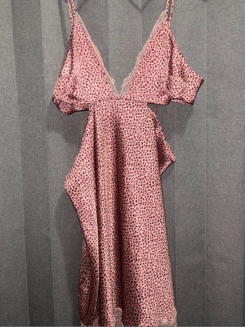 Victoria's Secret Pink Leopard-Print Asymmetrical Slip Dress